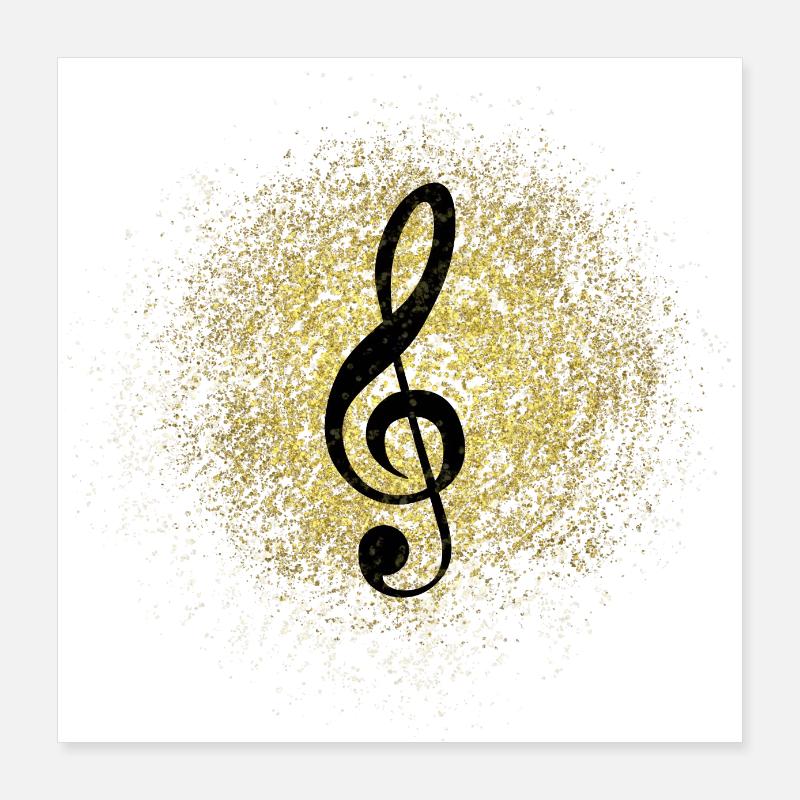 Clef aiguë Poster 40 x 40 cm