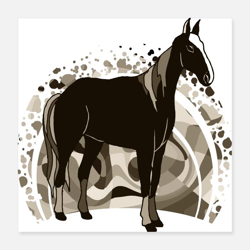 Horse Poster 16" x 16" (40x40 cm)