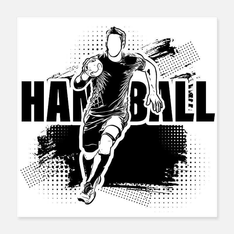Dribblatore di pallamano Poster 40x40 cm