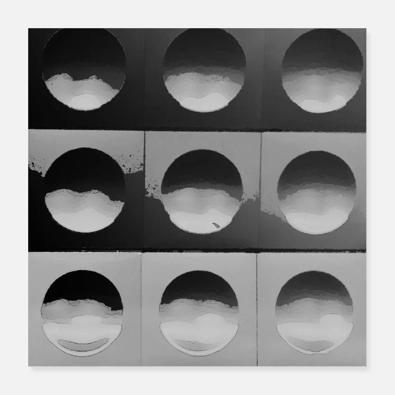 Grey spheres Poster 16" x 16" (40x40 cm)