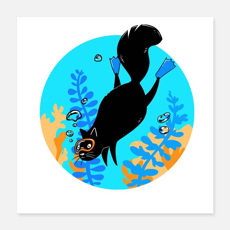 Chat Poster 40 x 40 cm