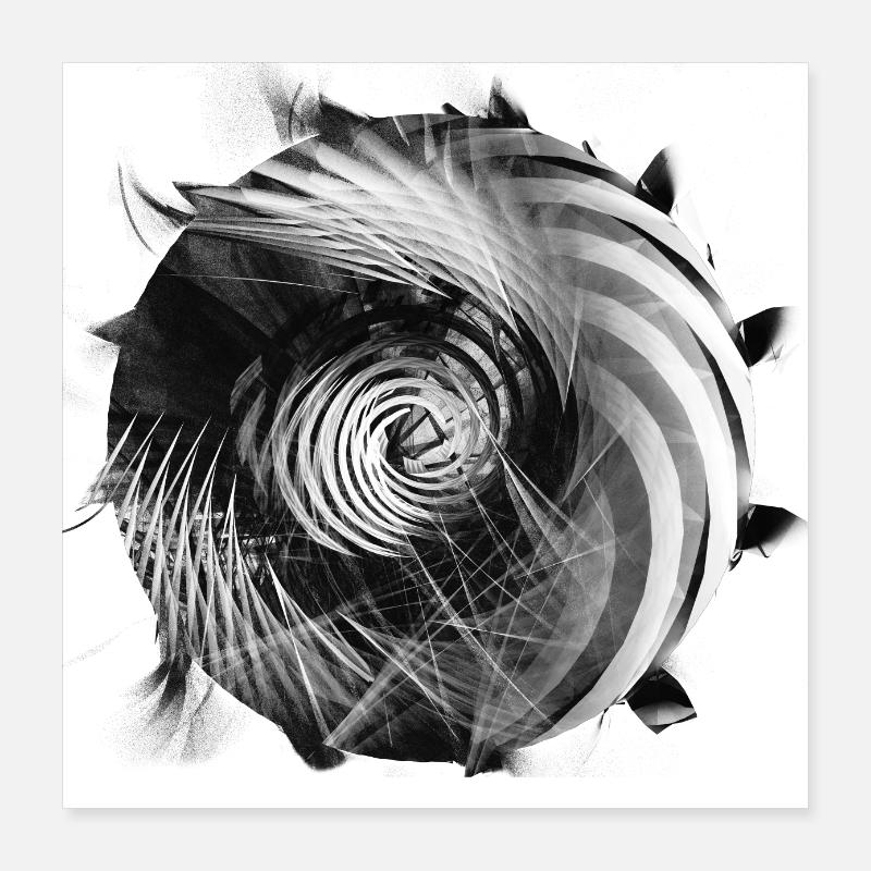 Abstract Black Hole Poster 16" x 16" (40x40 cm)