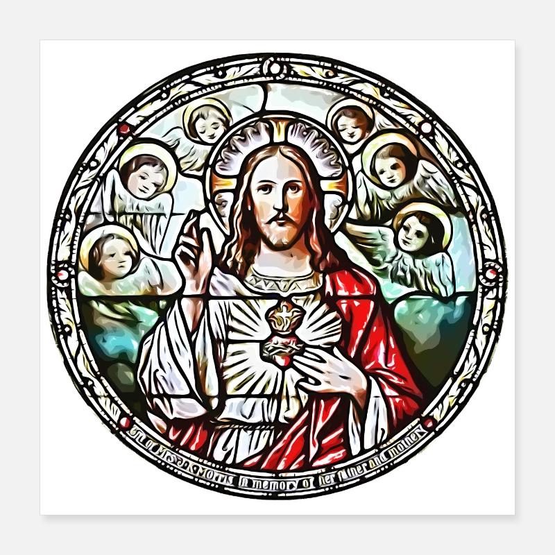 SACRÉ-CŒUR DE JÉSUS Poster 40 x 40 cm