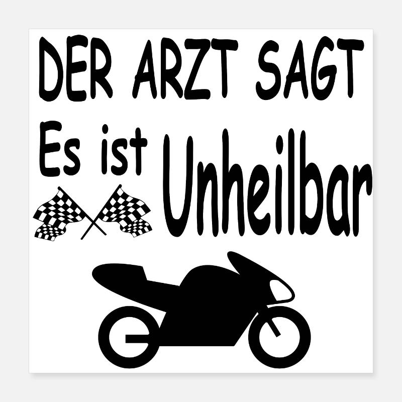 Motorrad Poster 40x40 cm