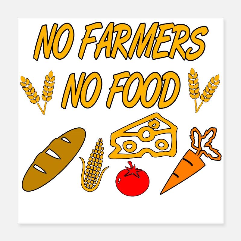 Landmand Poster 40x40 cm