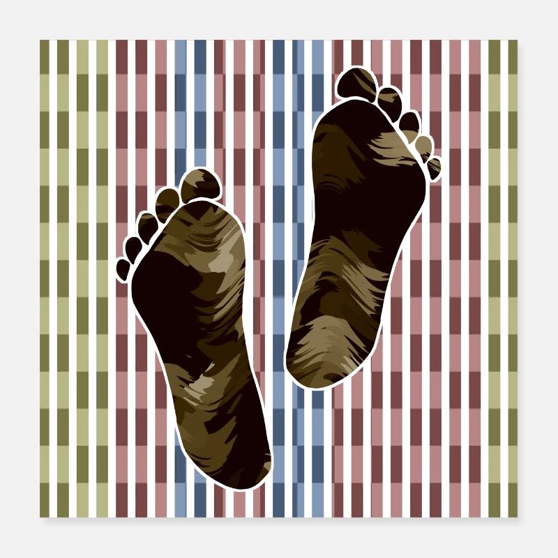 Füße Poster 40x40 cm
