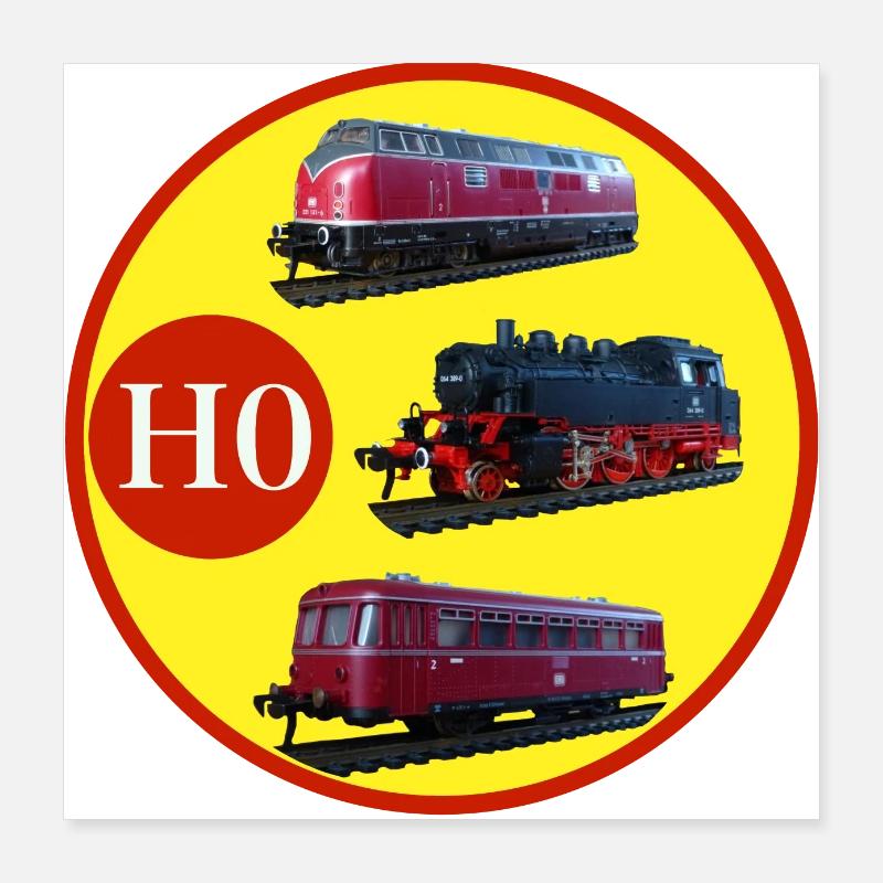H0 Hobby Model Railway Poster 16" x 16" (40x40 cm)