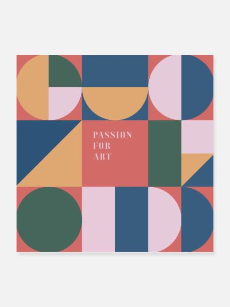 Passion for art - Poster 40x40 cm - Weiß