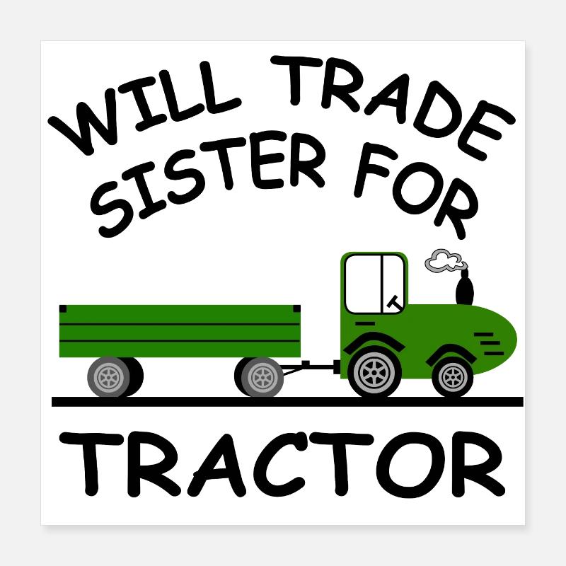 Tracteur Poster 40 x 40 cm