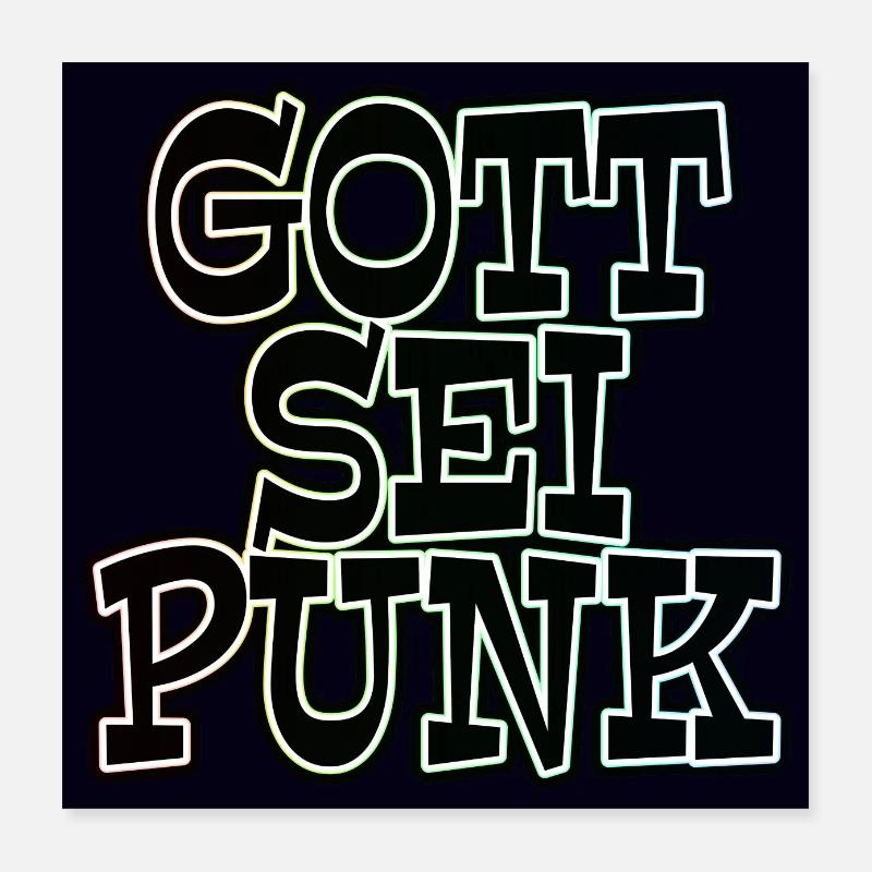 Gott sei Punk Poster 40x40 cm