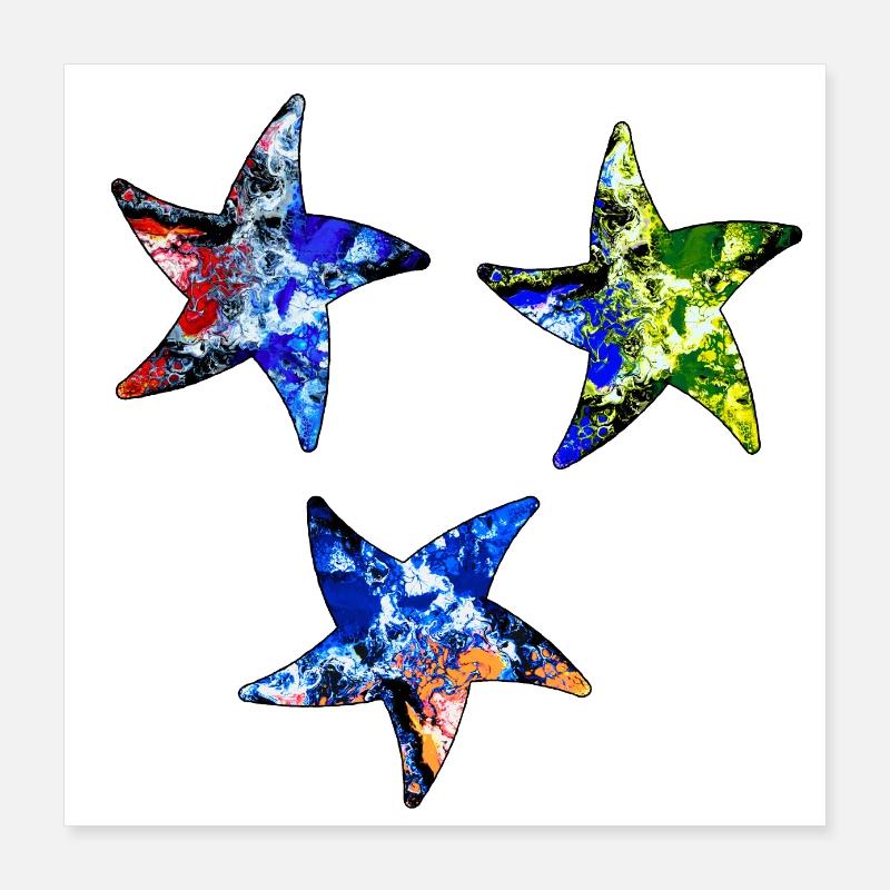 Starfish Poster 16" x 16" (40x40 cm)