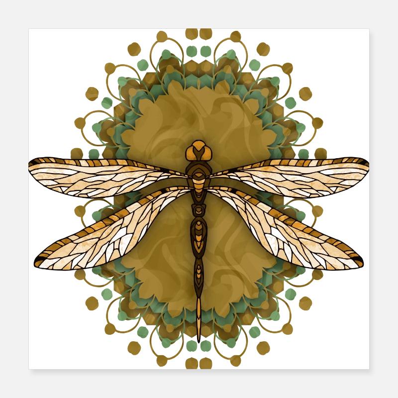 Libelle Poster 40x40 cm
