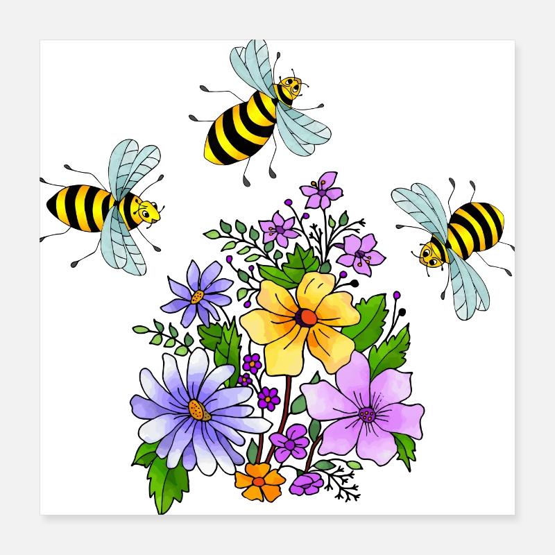 Insects Poster 16" x 16" (40x40 cm)