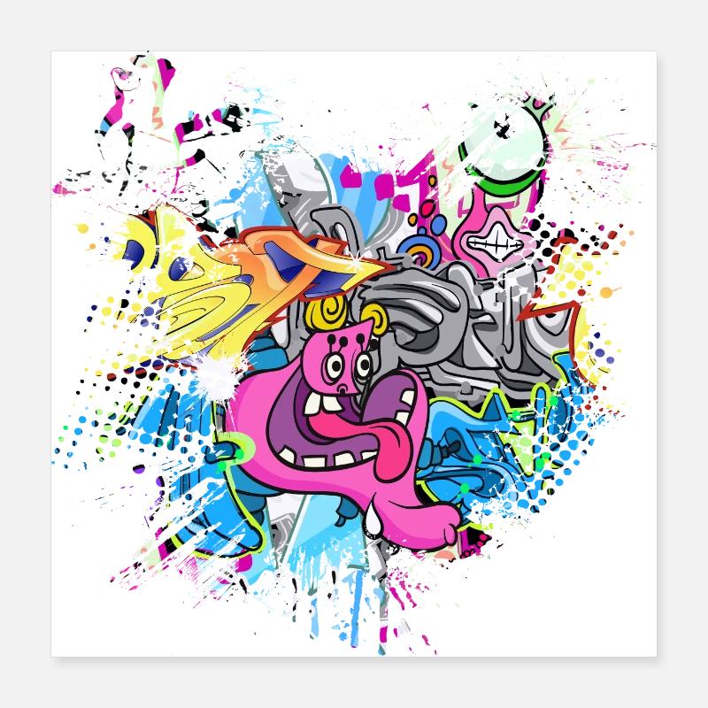 Graffitti Poster 40x40 cm