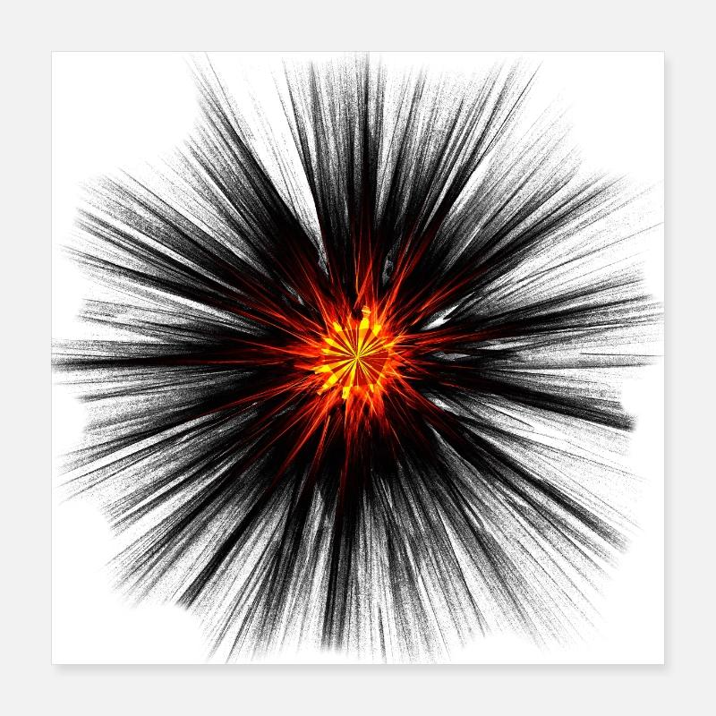 Dunkle Explosion Poster 40x40 cm