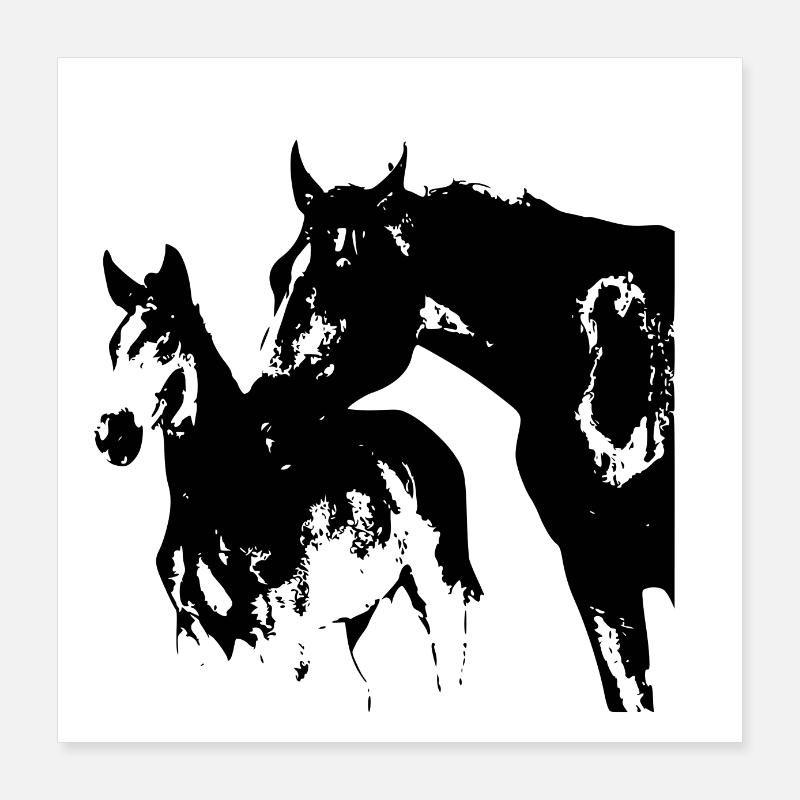 Cheval Poster 40 x 40 cm