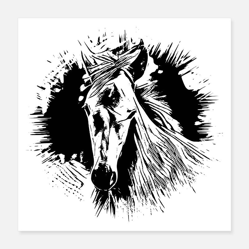 Horse Poster 16" x 16" (40x40 cm)