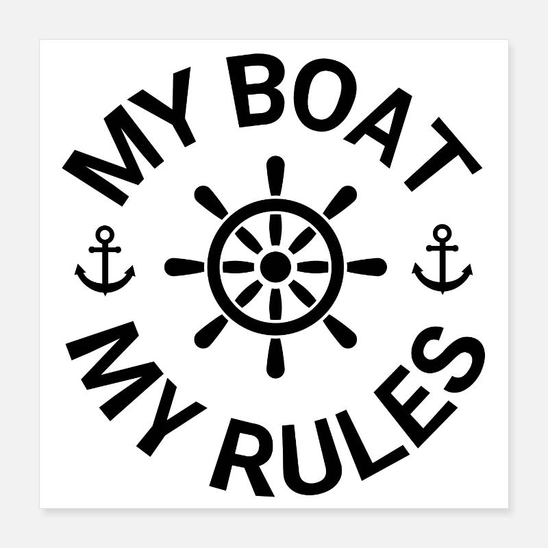 Bateau Poster 40 x 40 cm