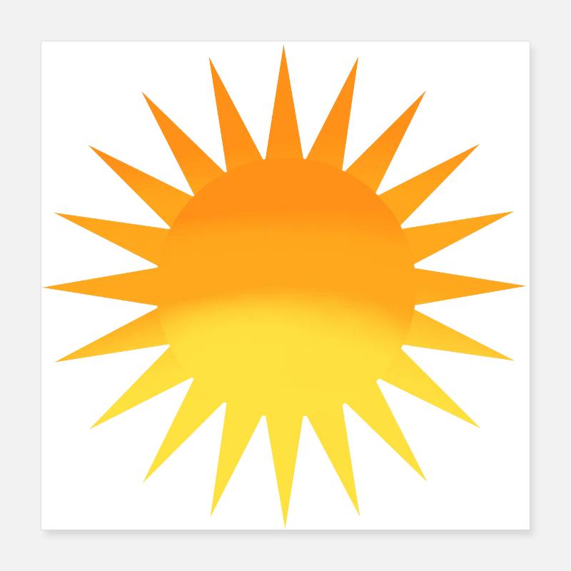 soleil dessin Poster 40 x 40 cm