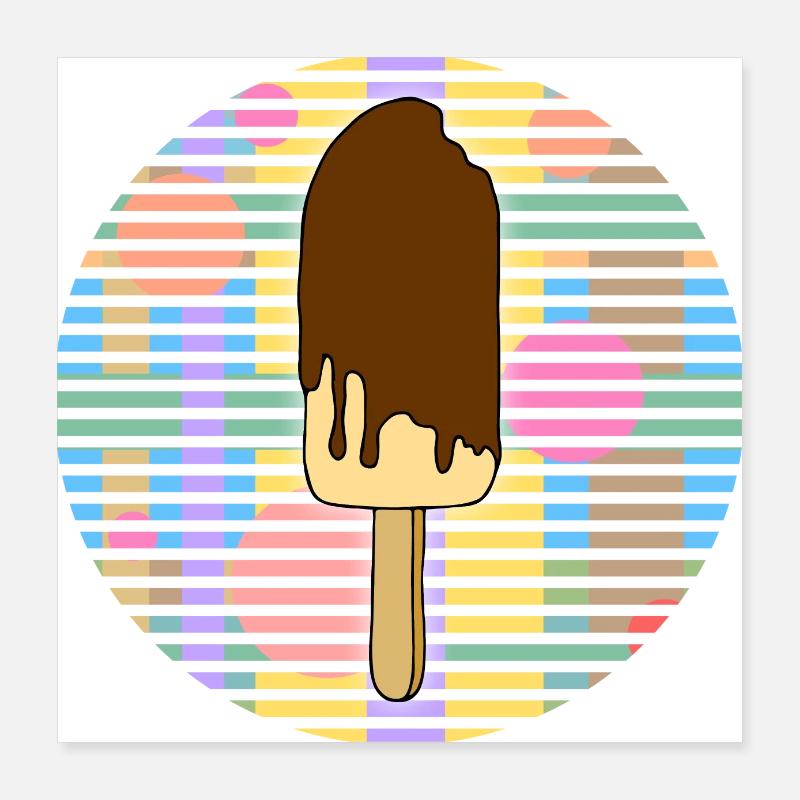 Crème glacée Poster 40 x 40 cm