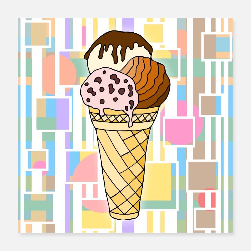 Ice cream Poster 16" x 16" (40x40 cm)