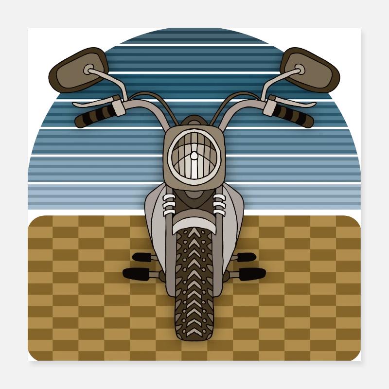 Motorcycle Poster 16" x 16" (40x40 cm)