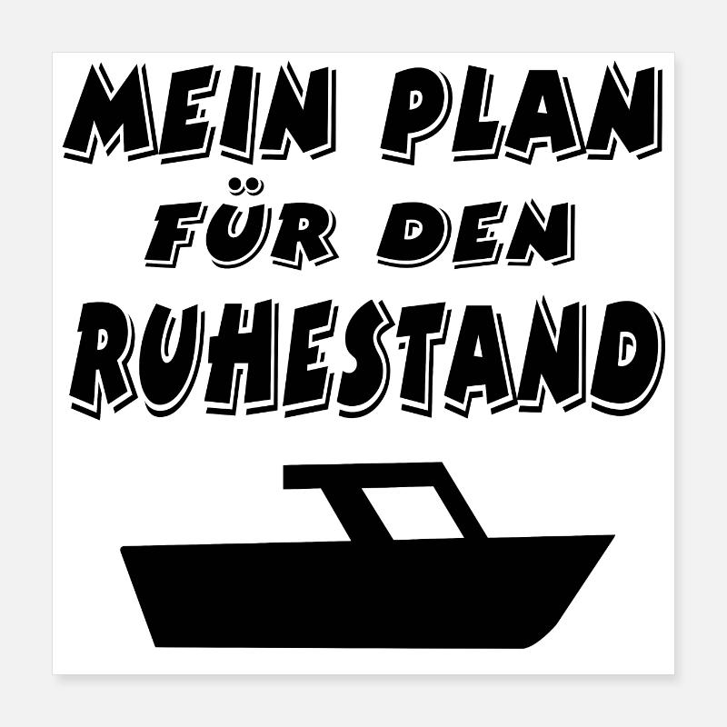 Motorboot Poster 40x40 cm