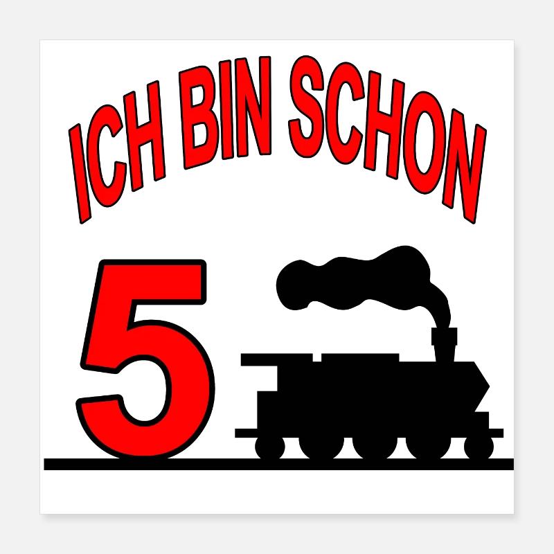 Dampflok Poster 40x40 cm