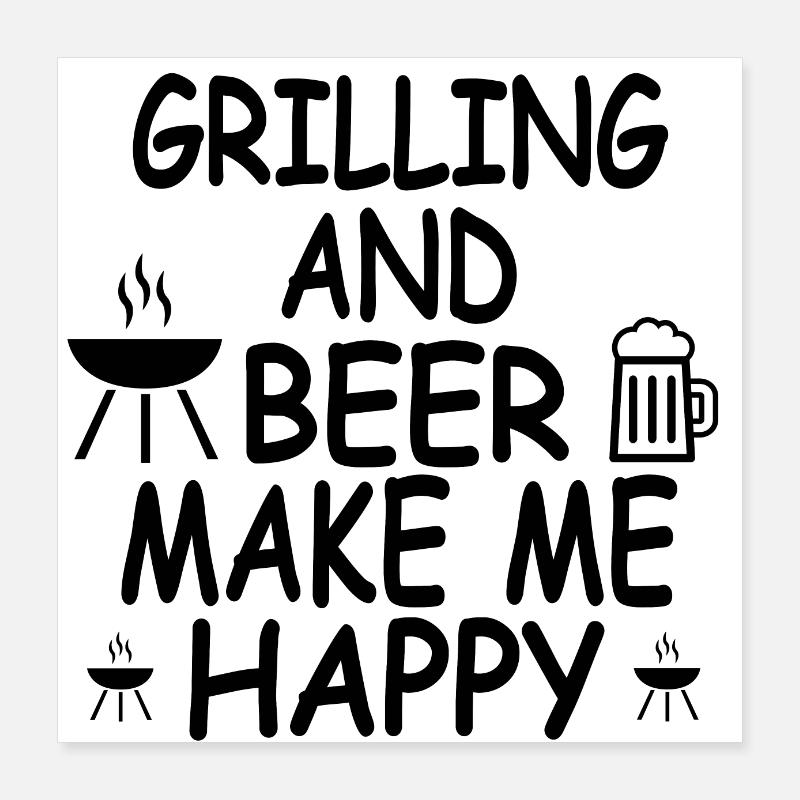 Grillen Poster 40x40 cm