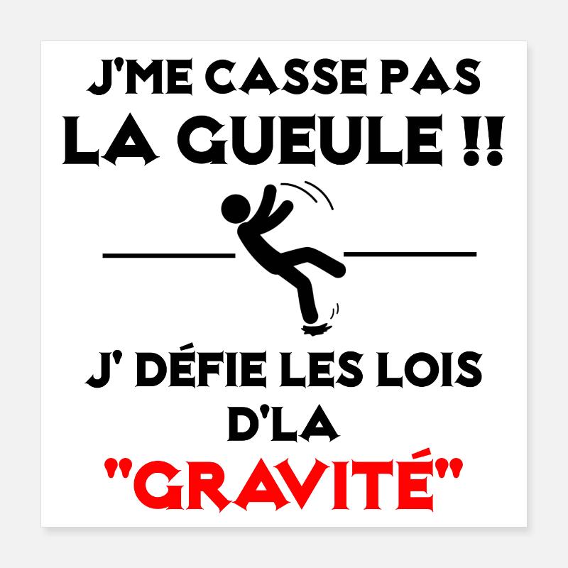 gravité Poster 40 x 40 cm