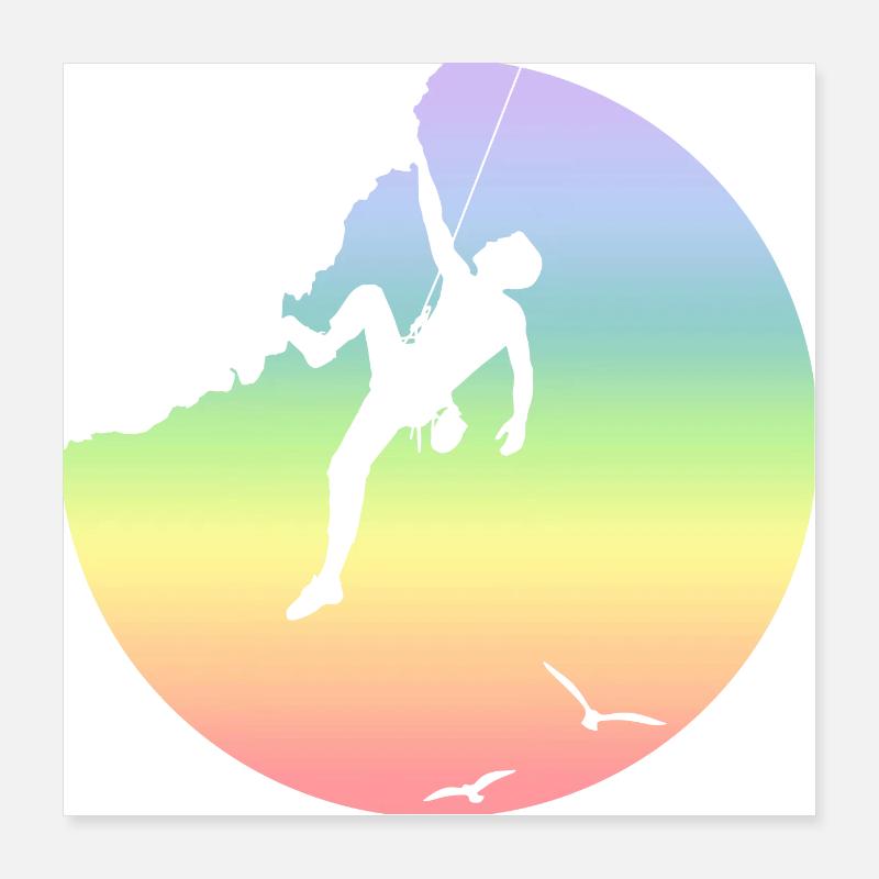 Climbing Poster 40x40 cm