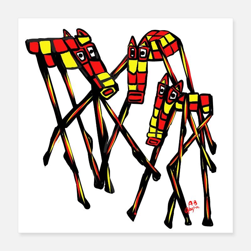 Spanische Nachkommen. Poster 40x40 cm