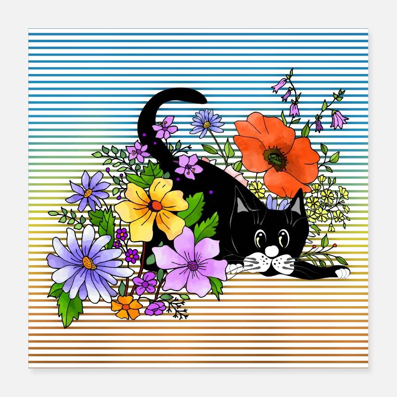 Cat Poster 16" x 16" (40x40 cm)