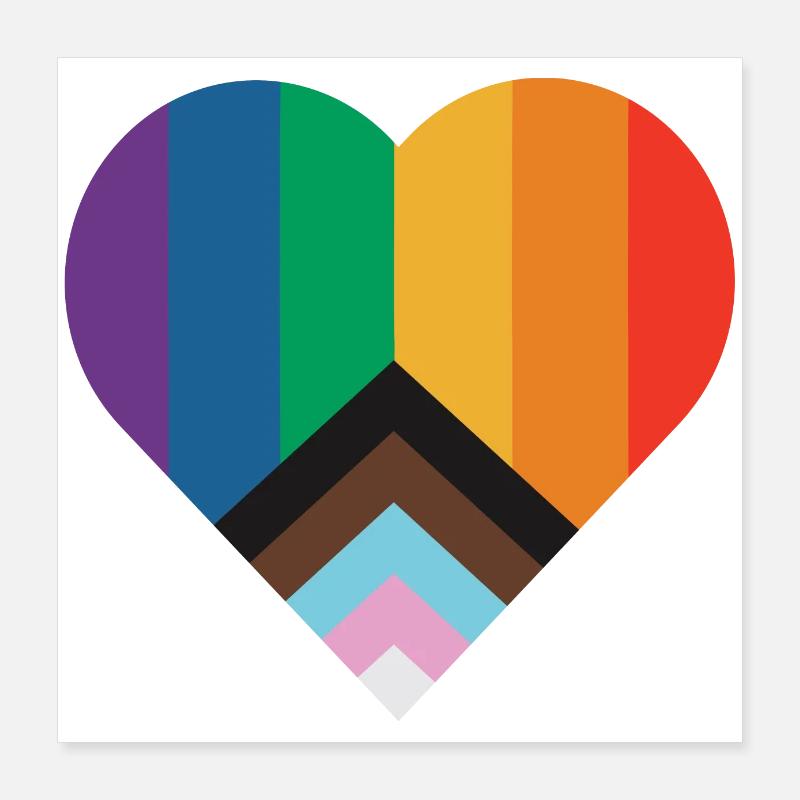 LGBT-Herz Poster 40x40 cm