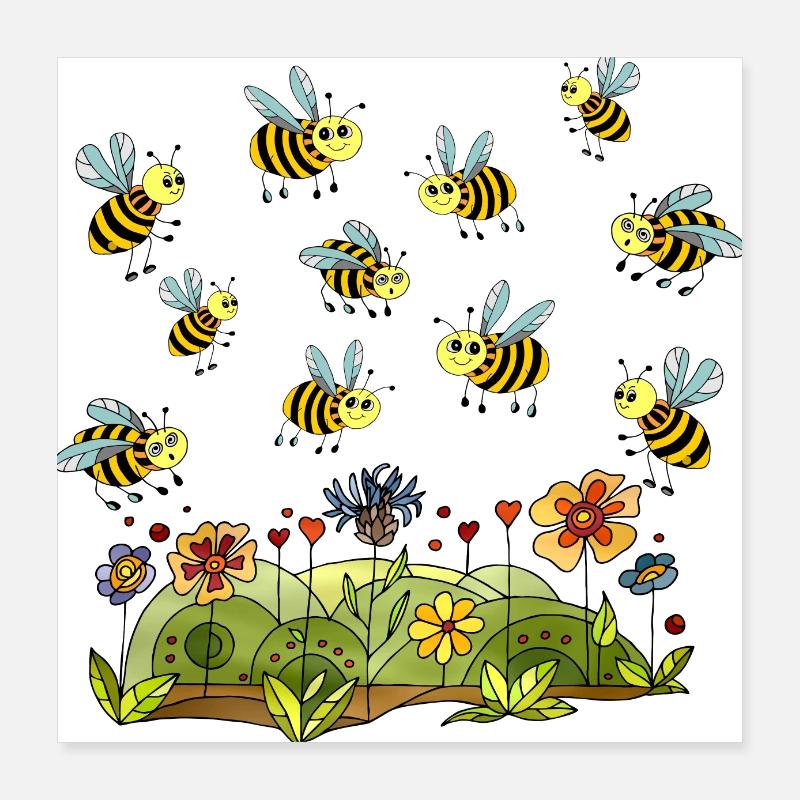 Insects Poster 16" x 16" (40x40 cm)