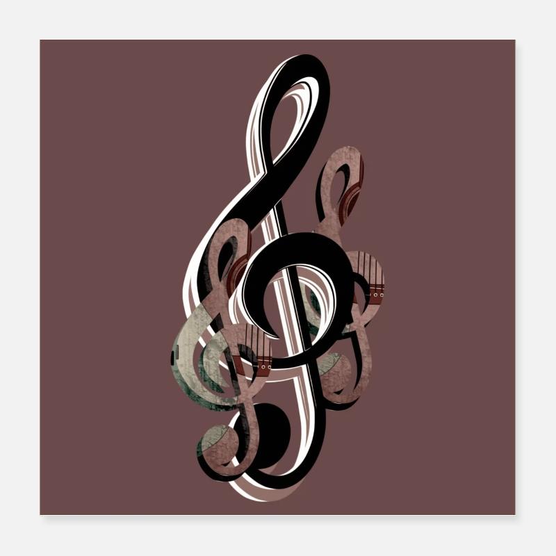Clef Poster 16" x 16" (40x40 cm)