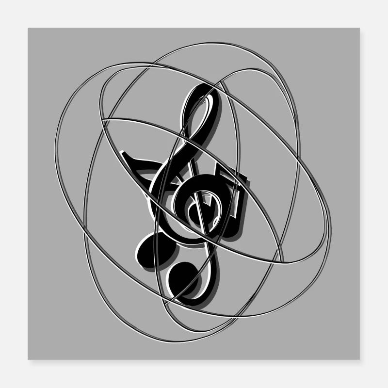 Clef Rings Poster 16" x 16" (40x40 cm)