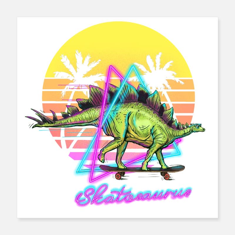 Skatosaurus Poster 16" x 16" (40x40 cm)