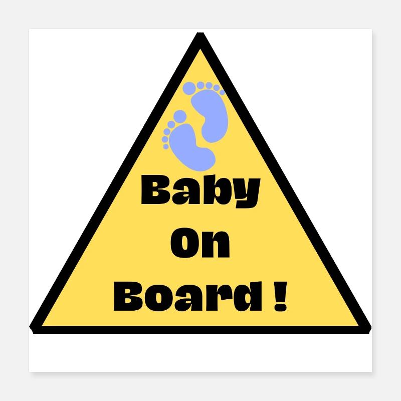 Baby on board Poster 16" x 16" (40x40 cm)