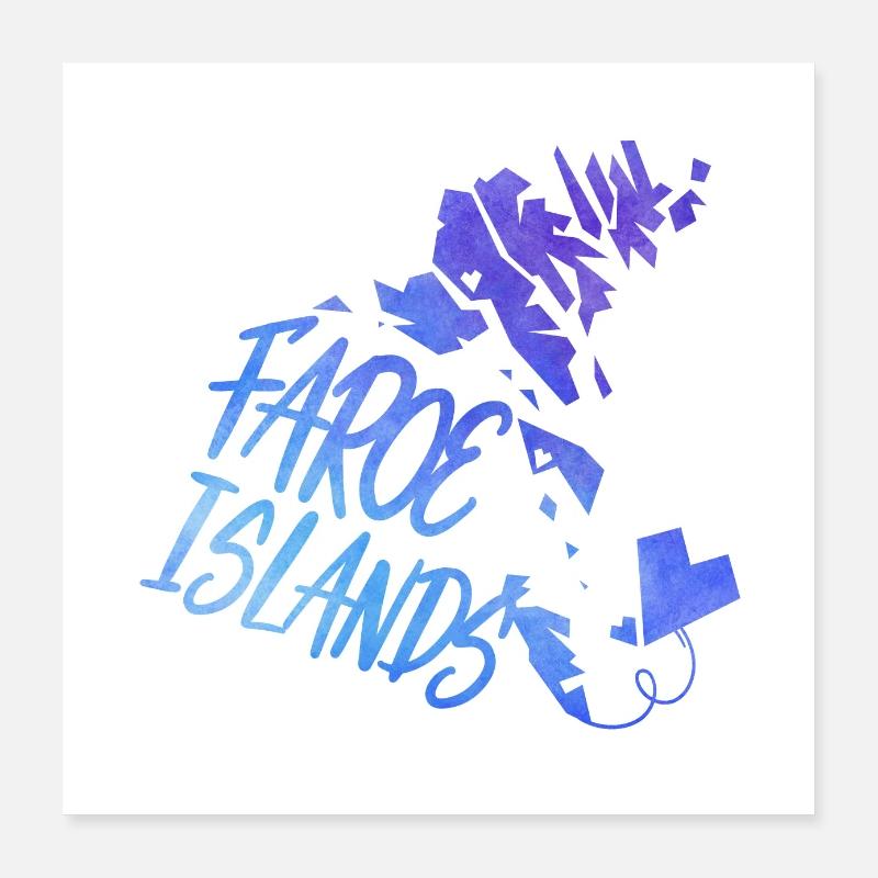 Faroe Islands - Poster 16" x 16" (40x40 cm) - white