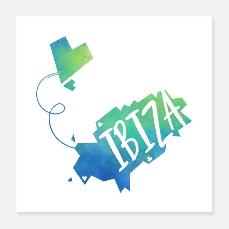Ibiza Poster 16" x 16" (40x40 cm)