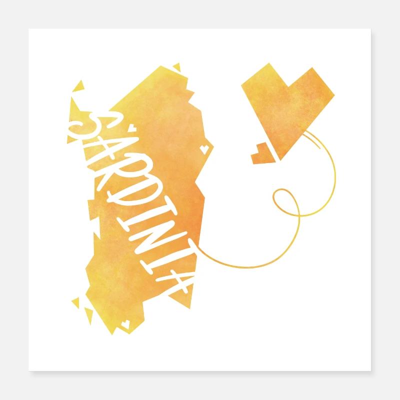 Sardaigne Poster 40 x 40 cm