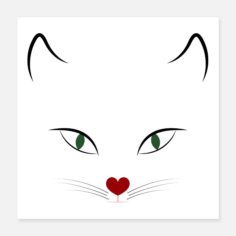 Chat Poster 40 x 40 cm