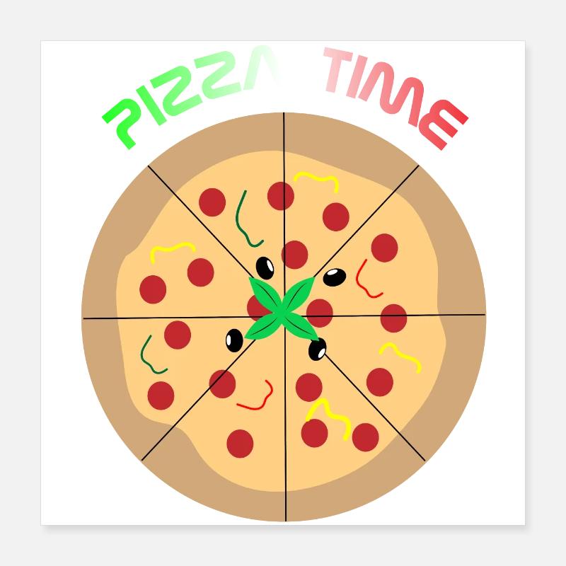 PIZZA ITALIE Poster 40 x 40 cm
