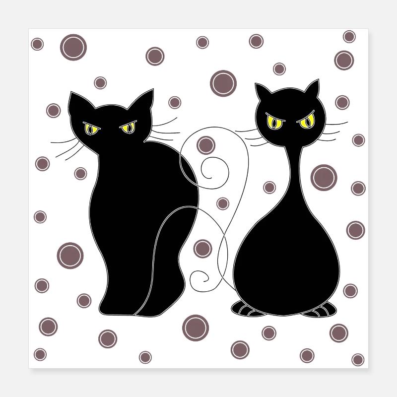 Chats Poster 40 x 40 cm