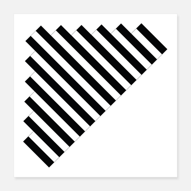 Geometrical Black&White Poster 16" x 16" (40x40 cm)
