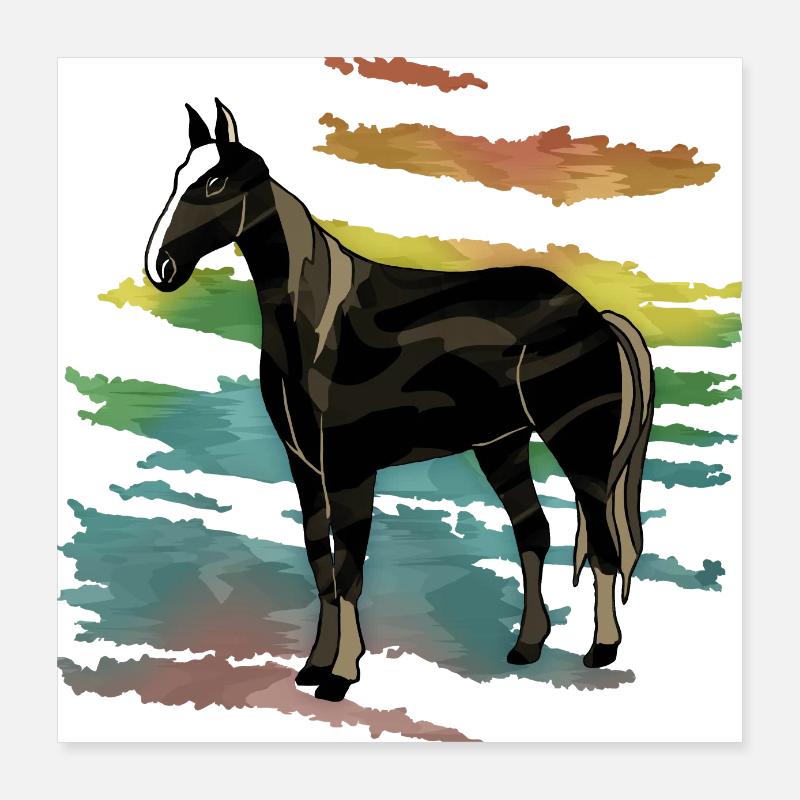 Pferd Poster 40x40 cm
