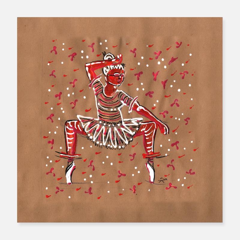 Fille de danse Poster 40 x 40 cm