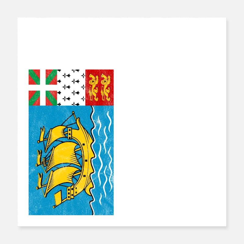 Saint-Pierre-et-Miquelon Poster 40 x 40 cm
