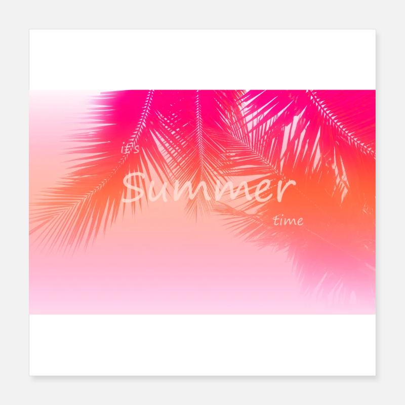 its summer time, le temps de l'été Poster 40 x 40 cm